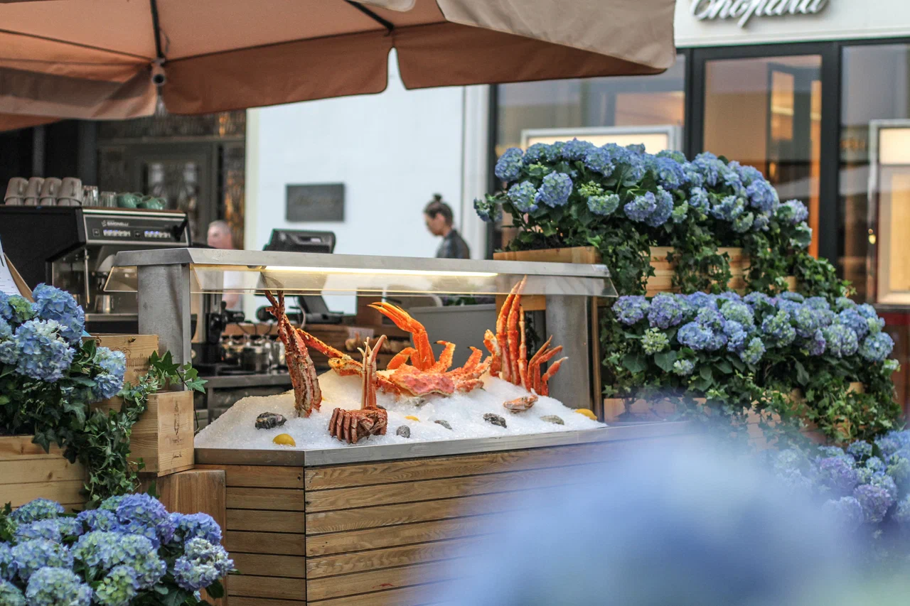 Вино и крабы